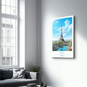 Paris France 5-Travel Posters | Glass Wall Art - Artdesigna