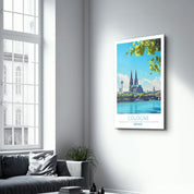 Cologne Germany 2-Travel Posters | Glass Wall Art - Artdesigna