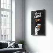 Born to Drink - Rum | Glass Wall Art - Artdesigna