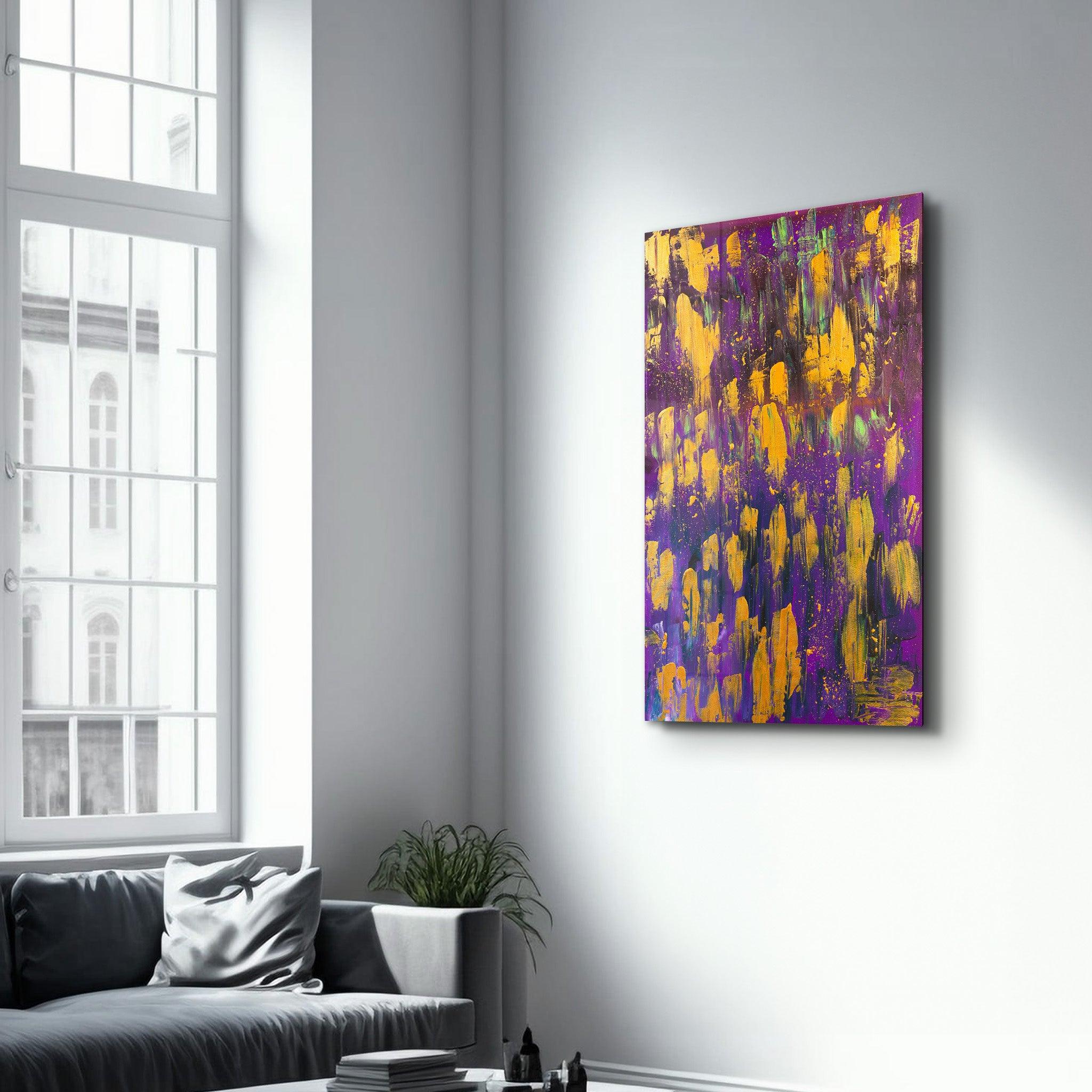 Purplish - Hand-drawn Image | Glass Wall Art - Artdesigna