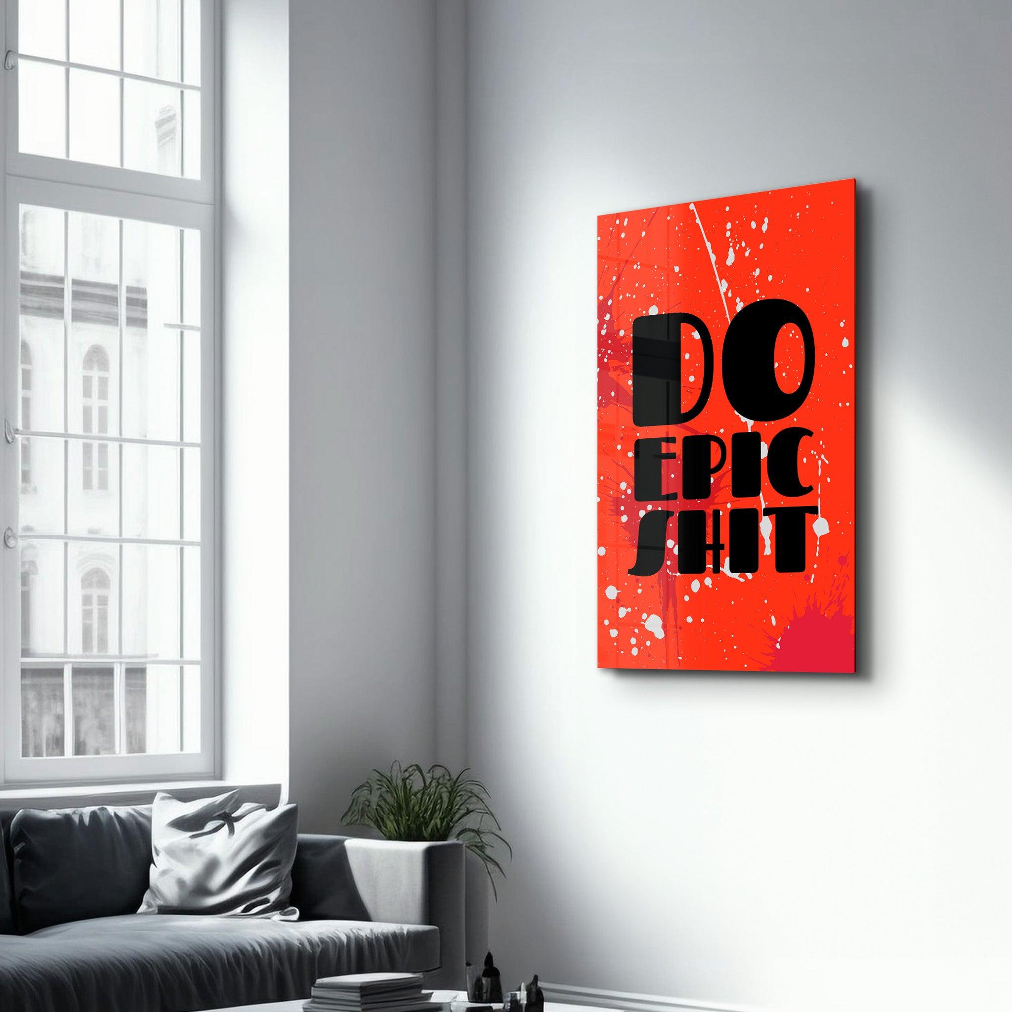 Do Epic X Red | Designers Collection Glass Wall Art - Artdesigna