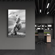 Running Horse | Glass Wall Art - Artdesigna