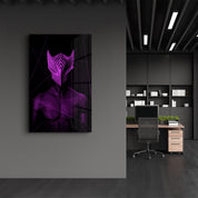 Abstract Masked Man V5 | Glass Wall Art - Artdesigna