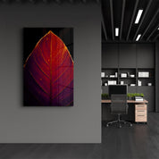 Leaf v2 | Glass Wall Art - Artdesigna