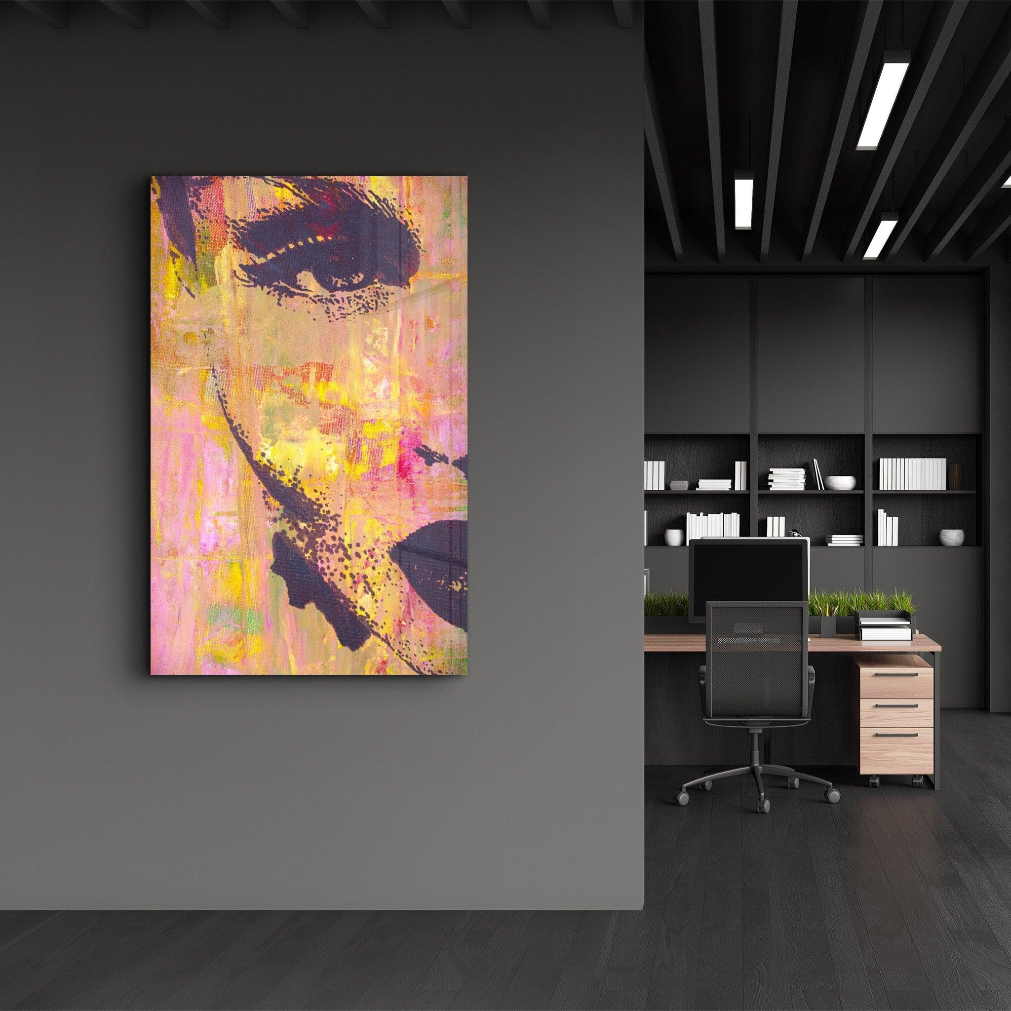 Mysterious Woman | Glass Wall Art - Artdesigna