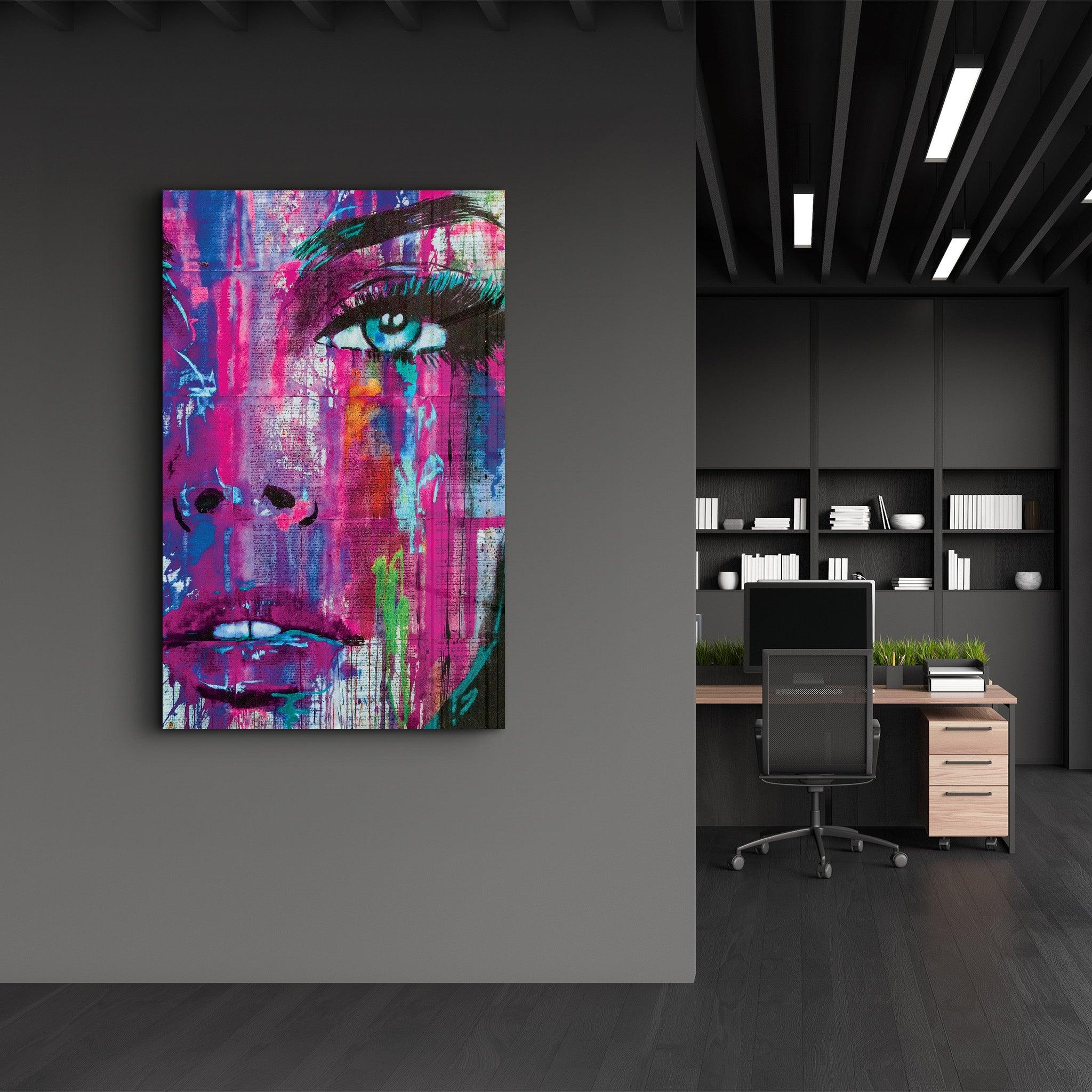 Woman Face | Glass Wall Art - Artdesigna