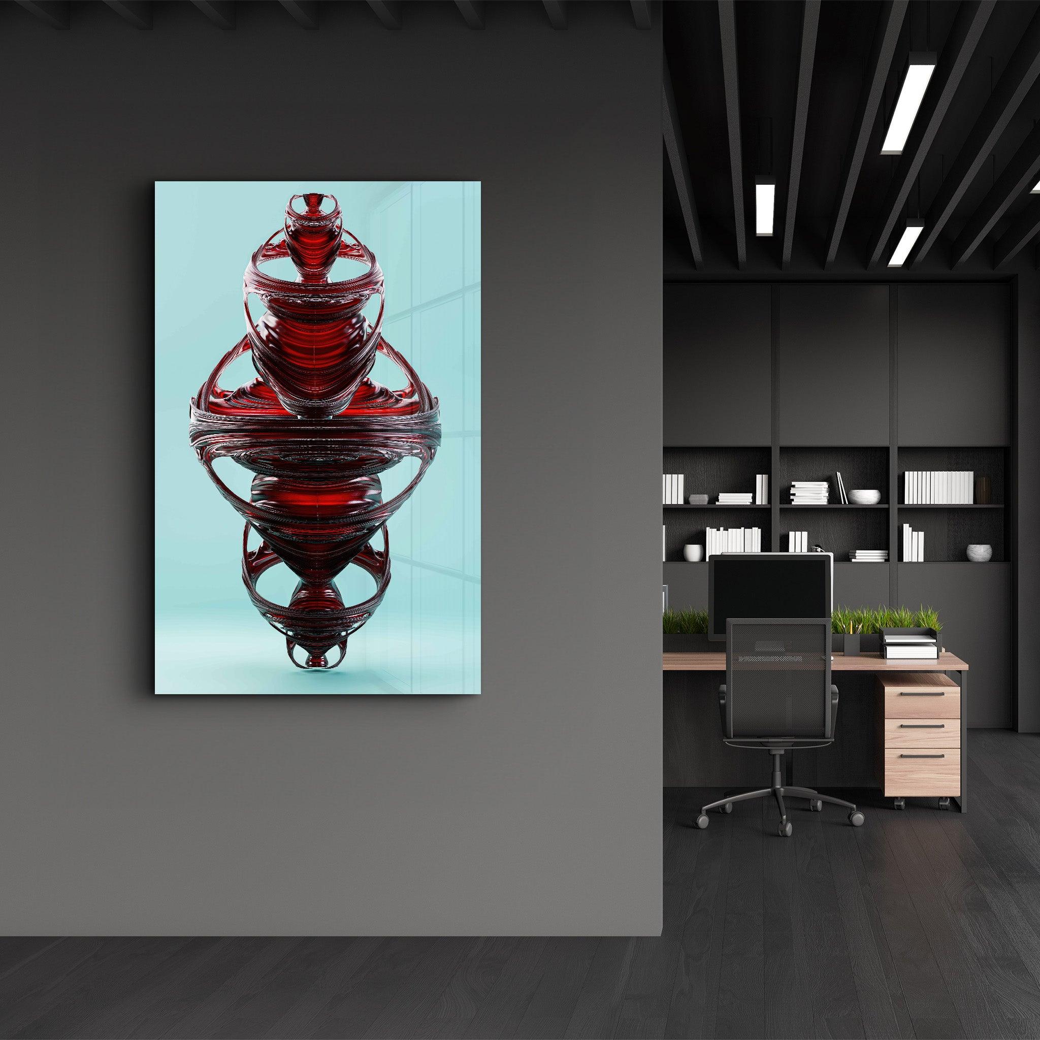 Abstract Modern Design V2 | Designer's Collection Glass Wall Art - Artdesigna