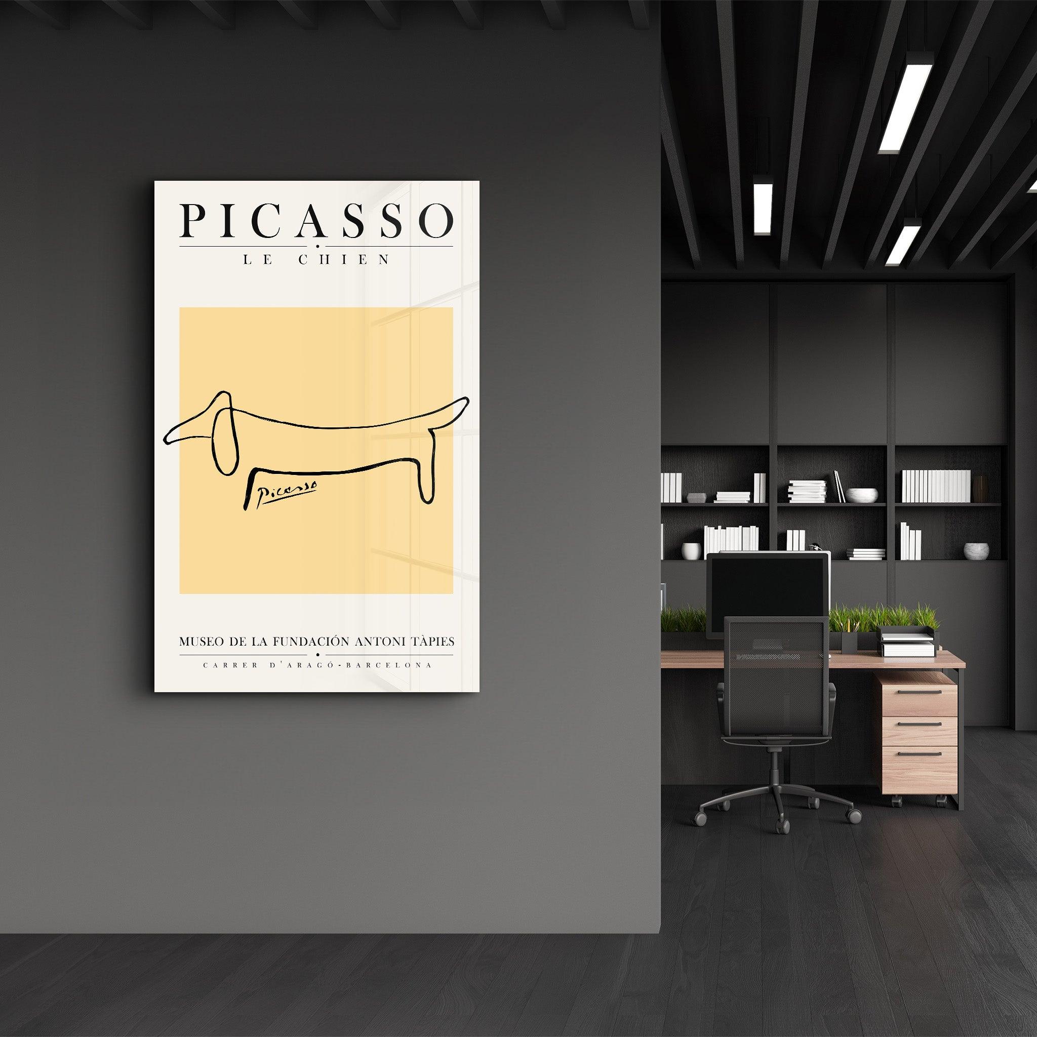 Pablo Picasso - Le Chien | Gallery Print Collection Glass Wall Art - Artdesigna