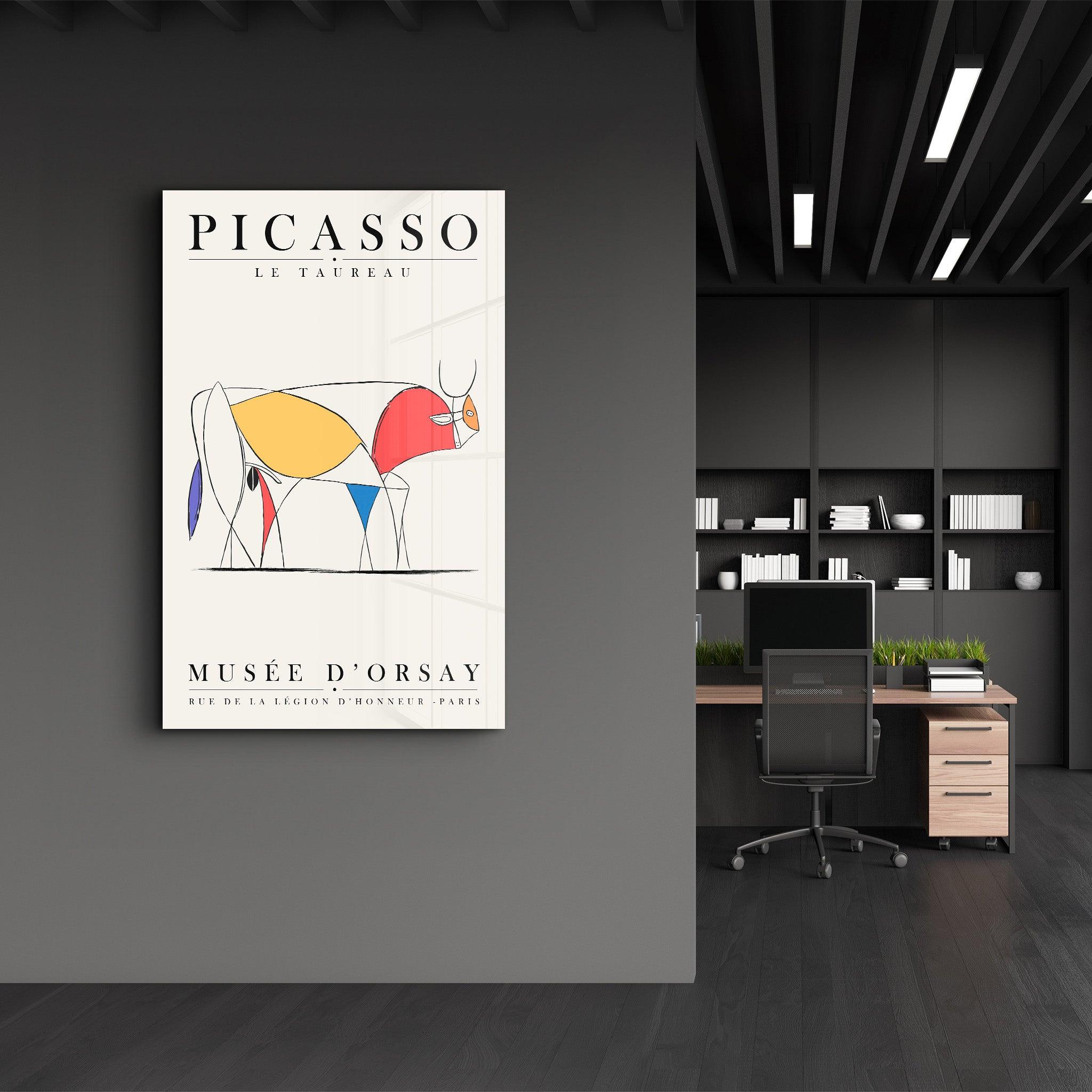 Pablo Picasso - Le Taureau | Gallery Print Collection Glass Wall Art - Artdesigna