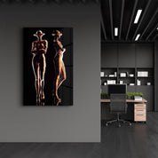 RoboGirlz3 | Designer's Collection Glass Wall Art - Artdesigna