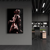 Robo Girl Bronze | Designer's Collection Glass Wall Art - Artdesigna