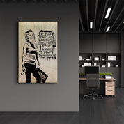 Banksy - Greatness | Glass Wall Art - Artdesigna