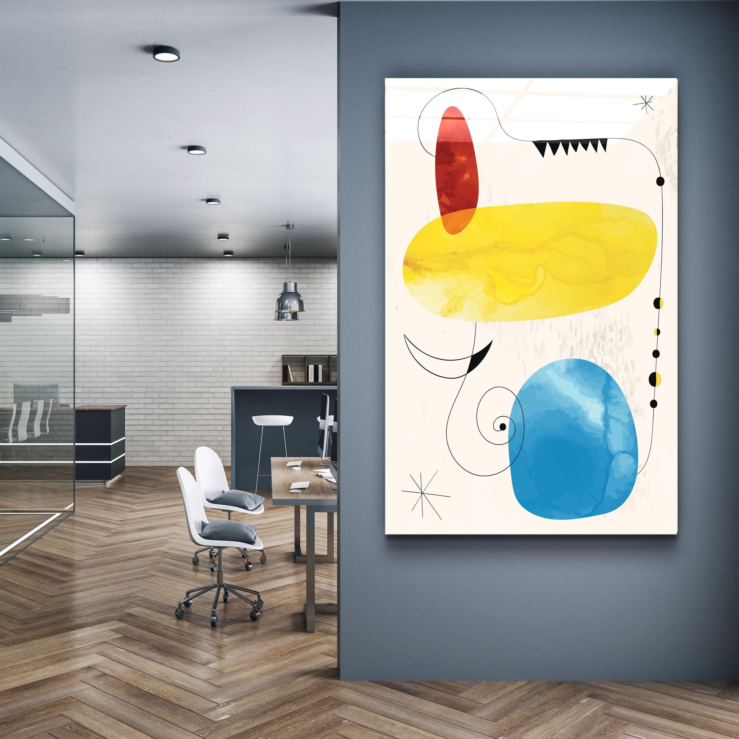 Colorful Modern Shapes 2 | Glass Wall Art - Artdesigna