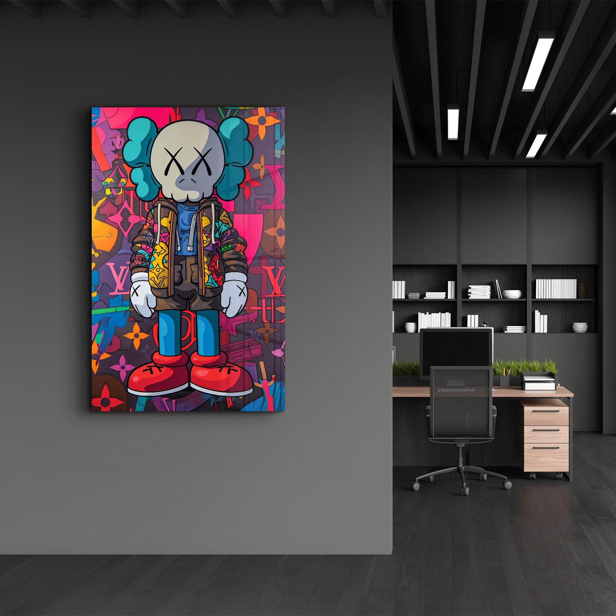 Kaws Mixed Fan Art Collection | Glass Wall Art - Artdesigna