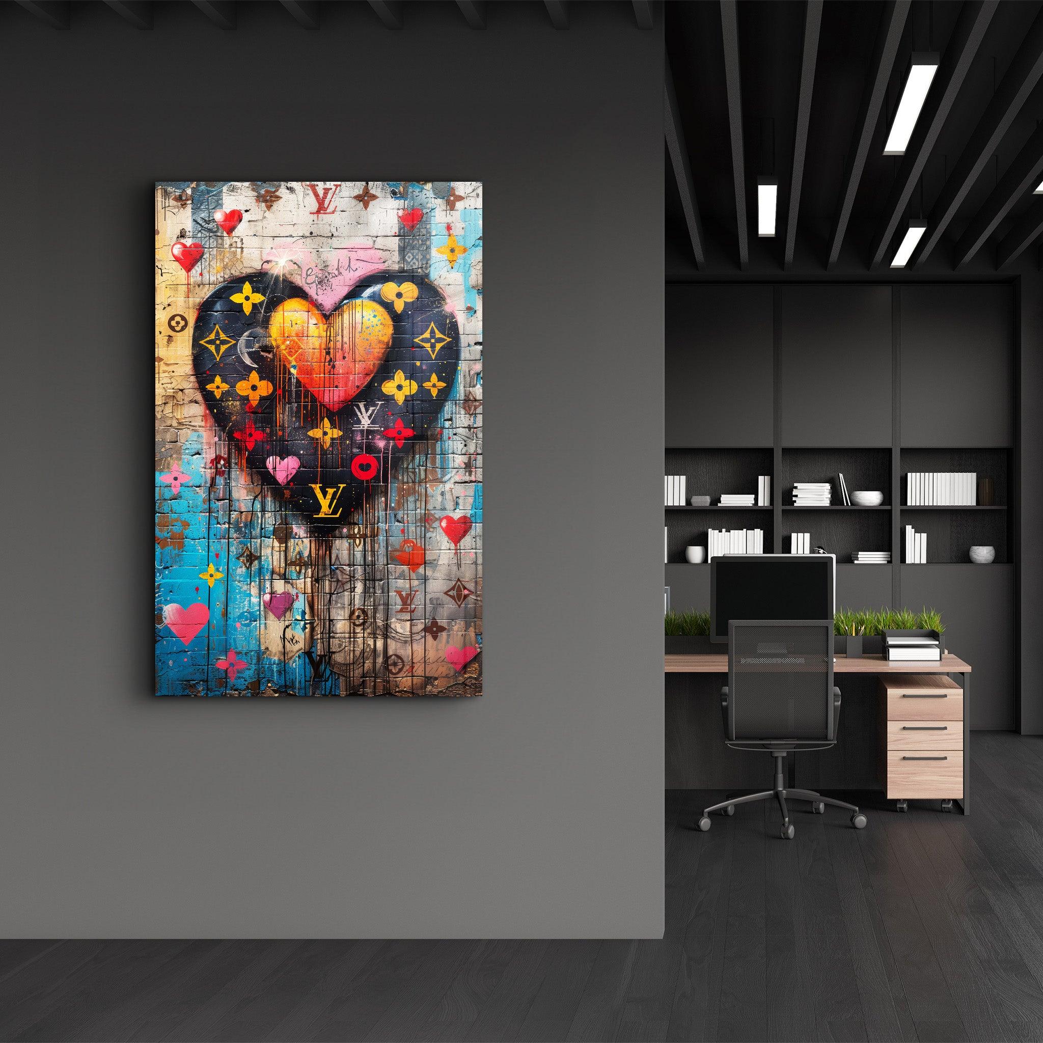 Heart on the Wall | Glass Wall Art - Artdesigna