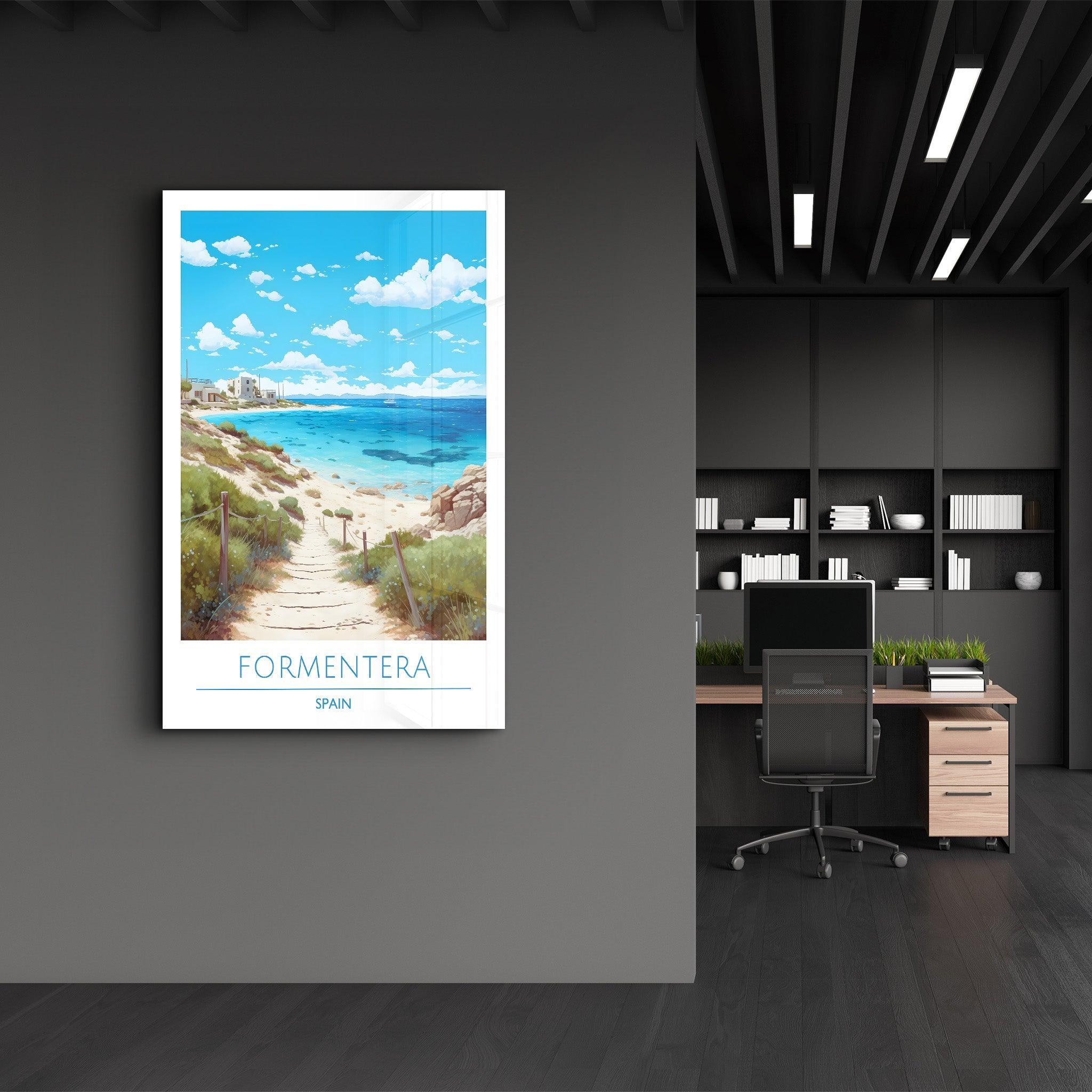 Formentera Spain-Travel Posters | Glass Wall Art - Artdesigna