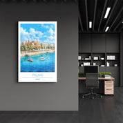 Palma Spain-Travel Posters | Glass Wall Art - Artdesigna