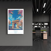 Paris France-Travel Posters | Glass Wall Art - Artdesigna