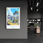 The Roman Forum-Rome Italy-Travel Posters | Glass Wall Art - Artdesigna