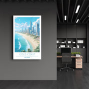 Gold Coast Australia-Travel Posters | Glass Wall Art - Artdesigna