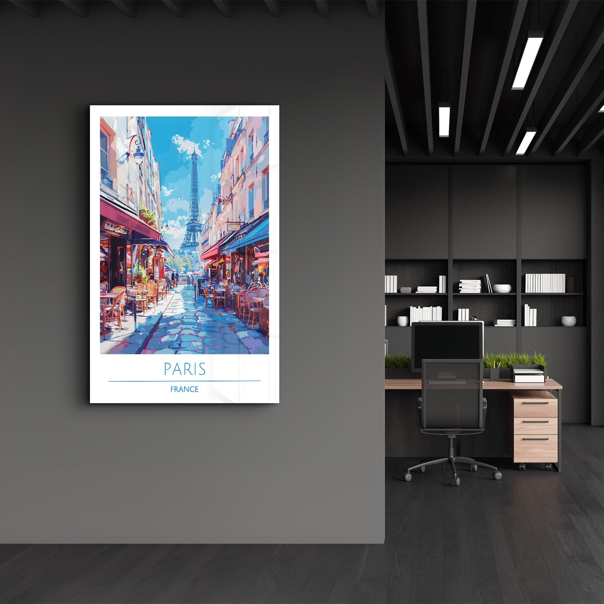 Paris France 2-Travel Posters | Glass Wall Art - Artdesigna