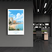 Cannes France 1-Travel Posters | Glass Wall Art - Artdesigna