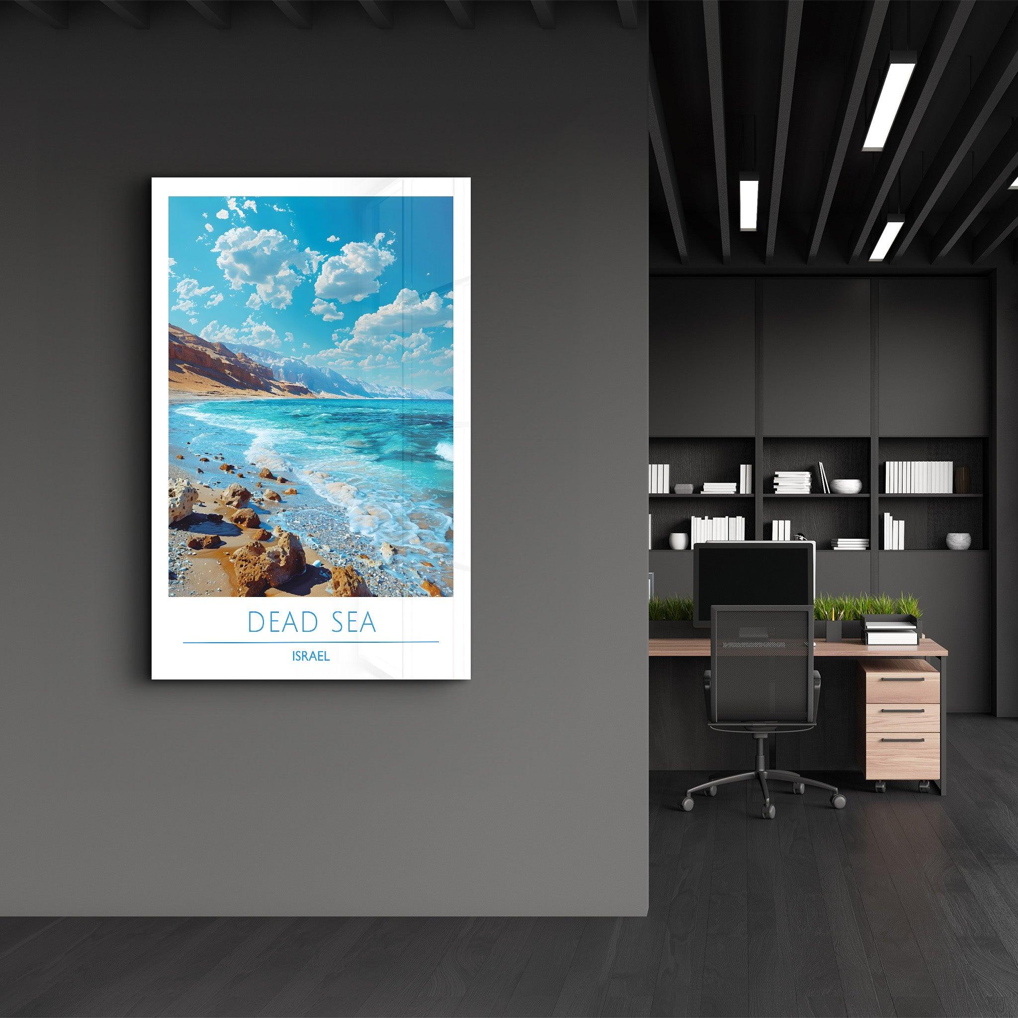 Dead Sea Isreal-Travel Posters | Glass Wall Art - Artdesigna