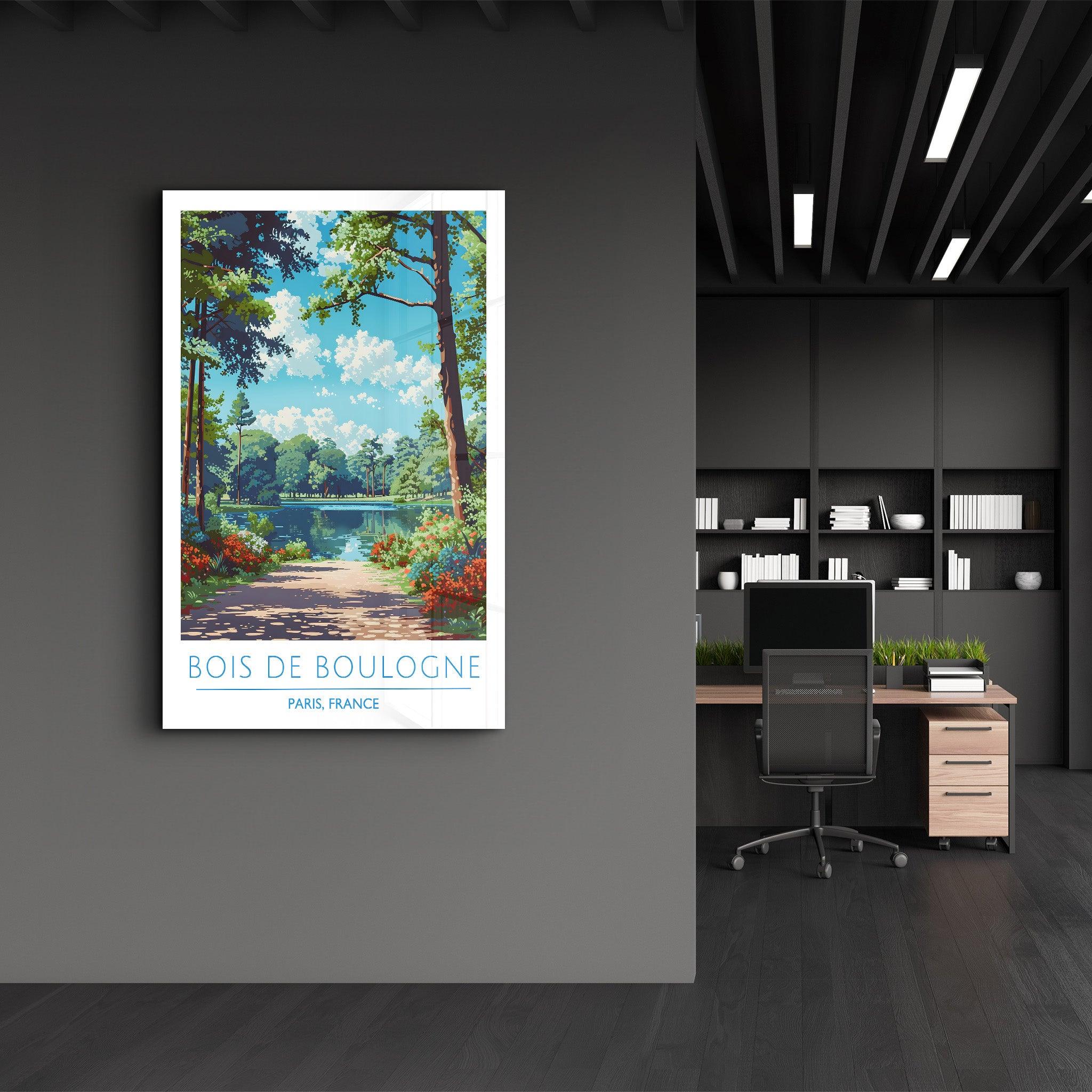 Bois De Boulogne-Paris France-Travel Posters | Glass Wall Art - Artdesigna