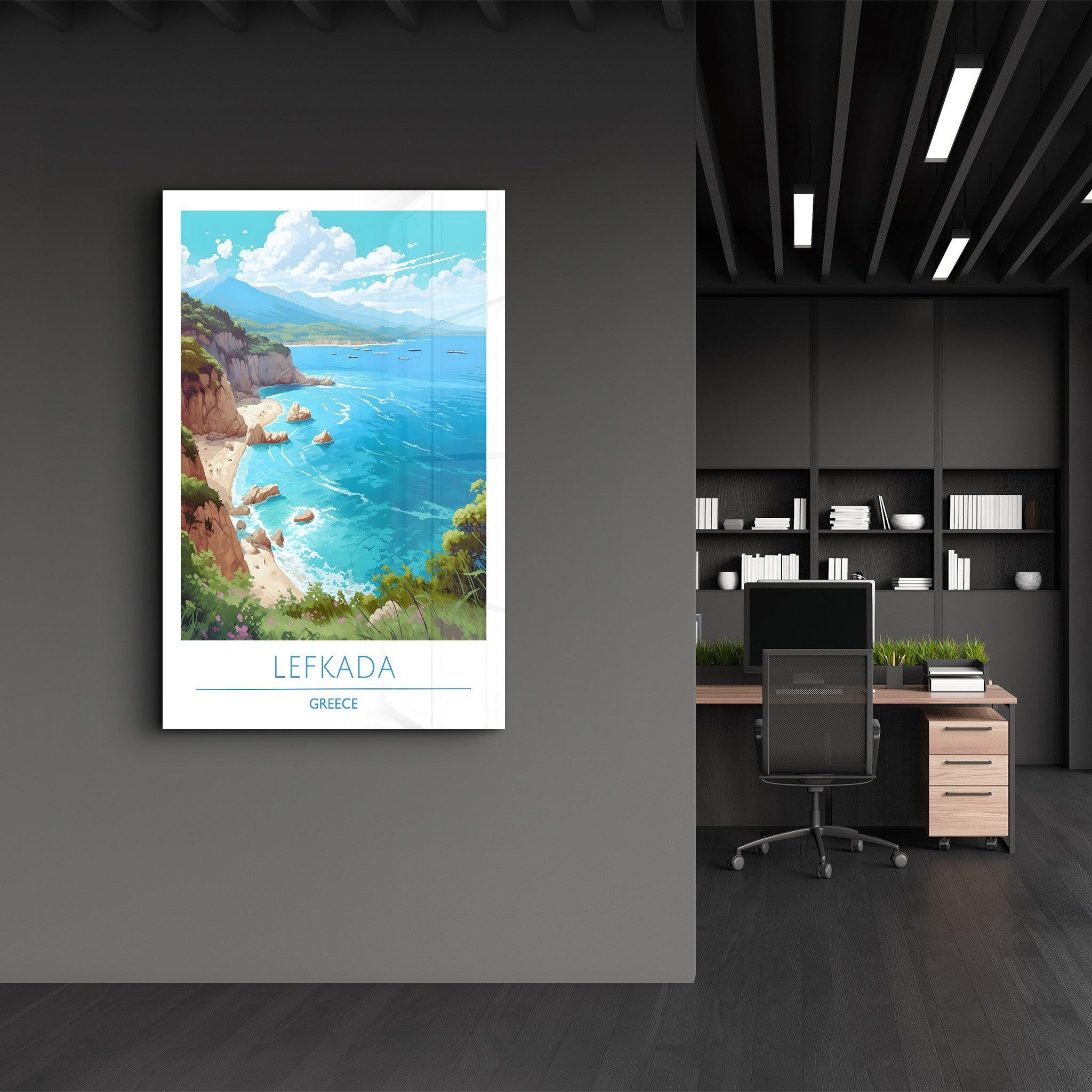 Lefkada Greece-Travel Posters | Glass Wall Art - Artdesigna