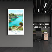 Apulia Lakes Italy-Travel Posters | Glass Wall Art - Artdesigna