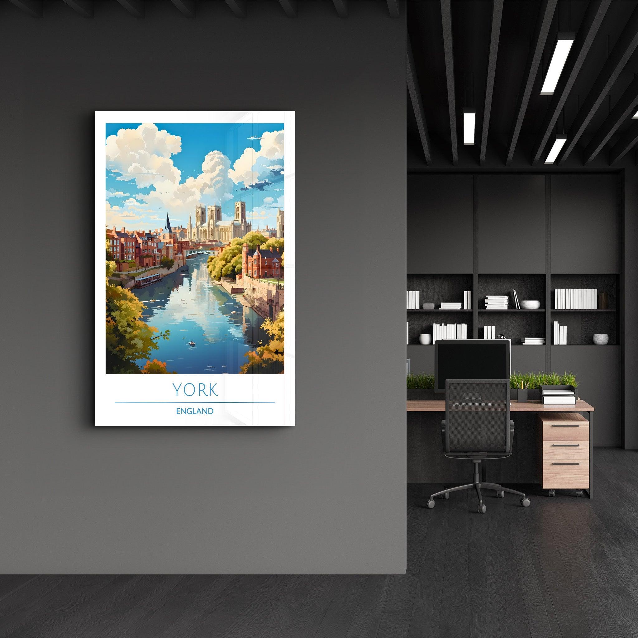 York England-Travel Posters | Glass Wall Art - Artdesigna