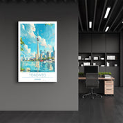 Toronto Canada-Travel Posters | Glass Wall Art - Artdesigna