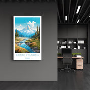 British Columbia Canada-Travel Posters | Glass Wall Art - Artdesigna