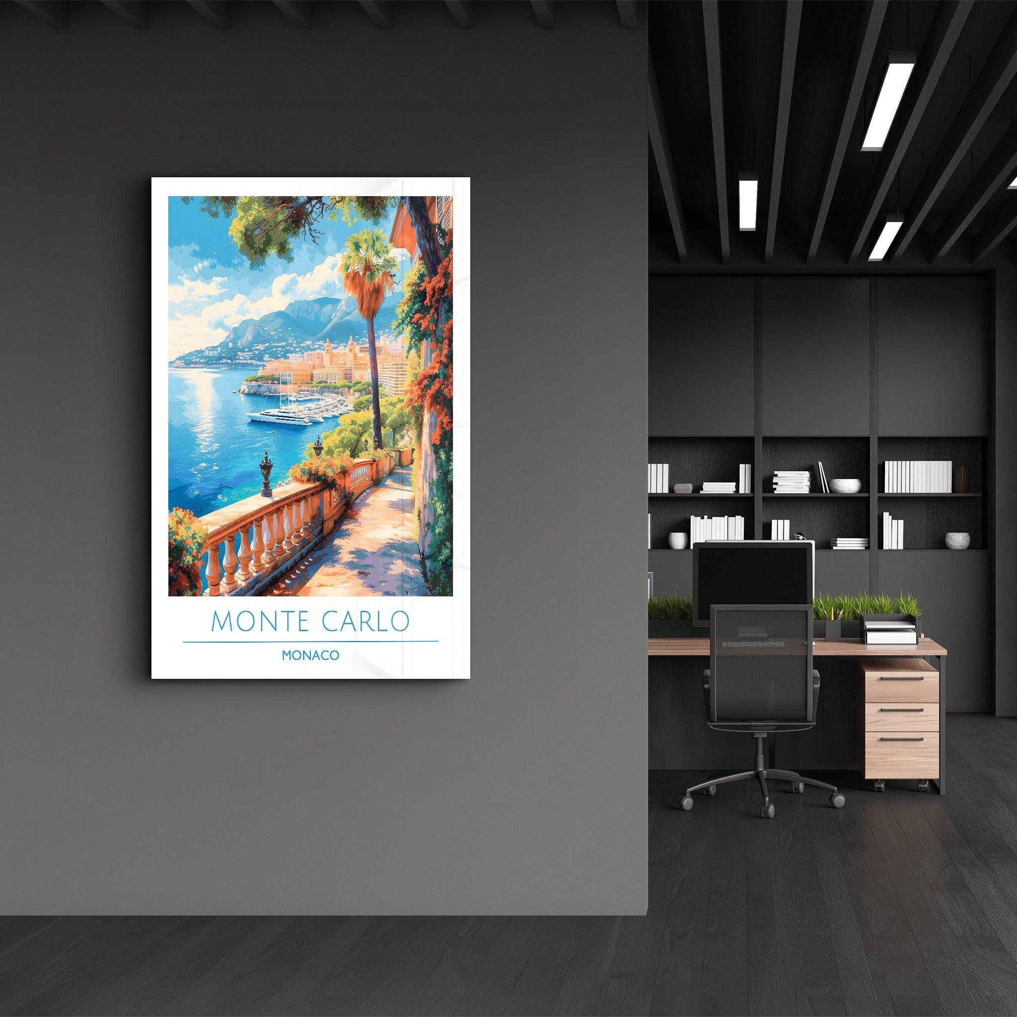 Monte Carlo Monaco-Travel Posters | Glass Wall Art - Artdesigna