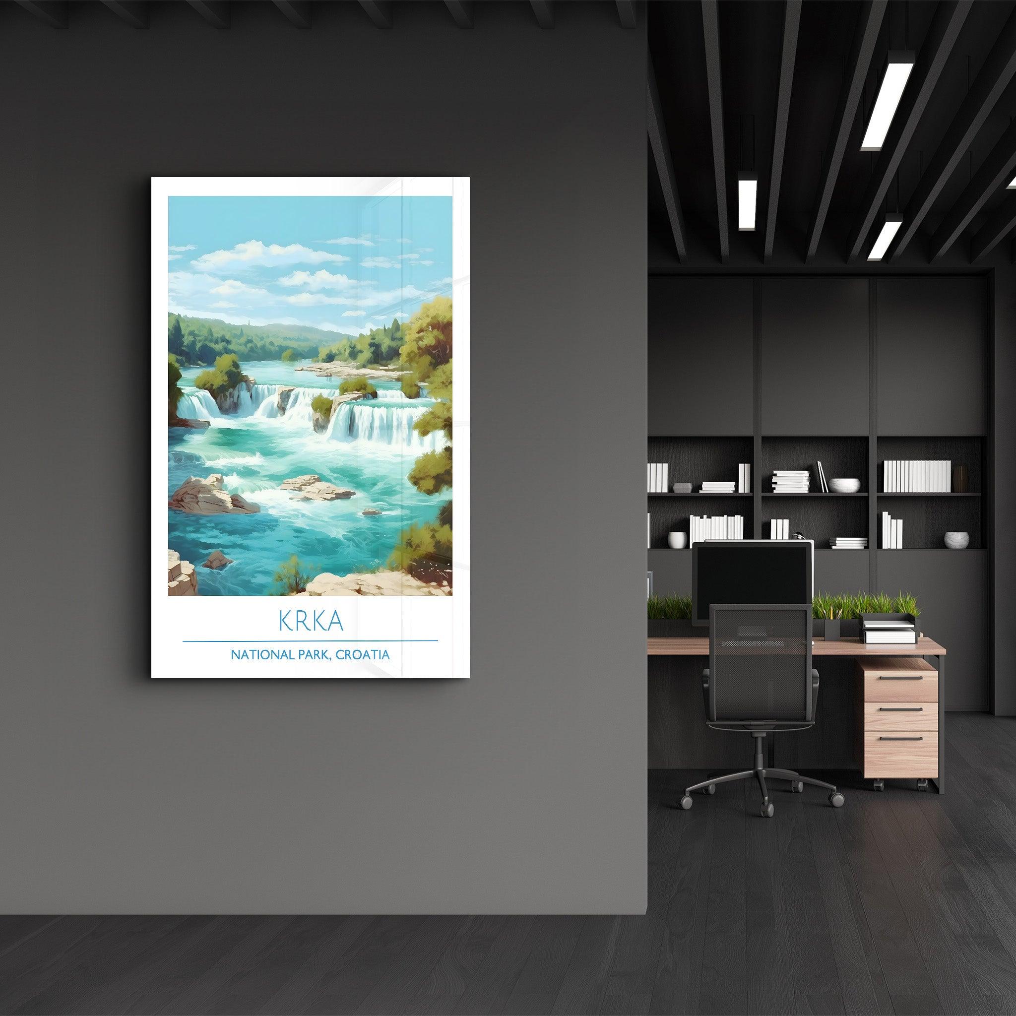 Krka-National Park Croatia-Travel Posters | Glass Wall Art - Artdesigna