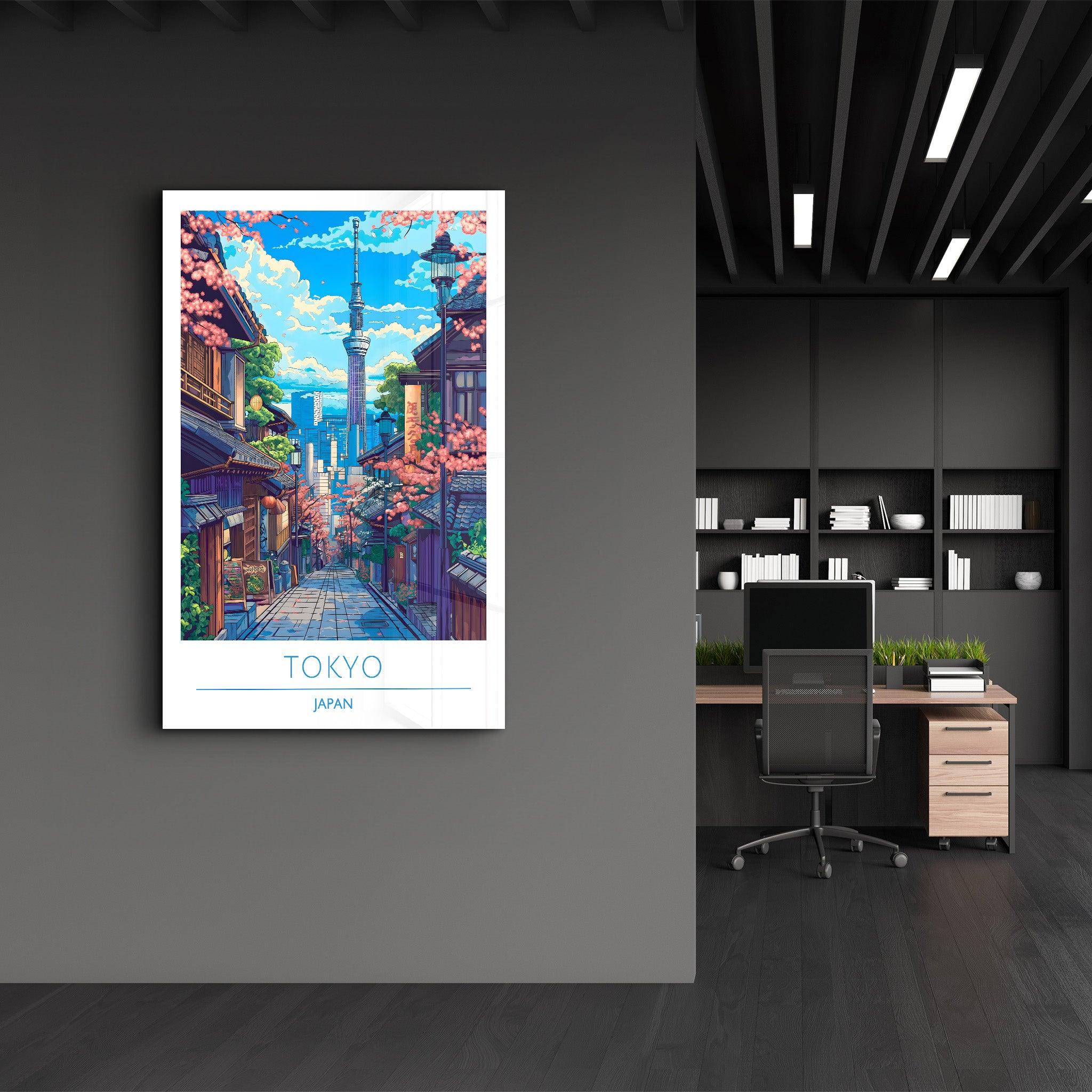 Tokyo Japan-Travel Posters | Glass Wall Art - Artdesigna