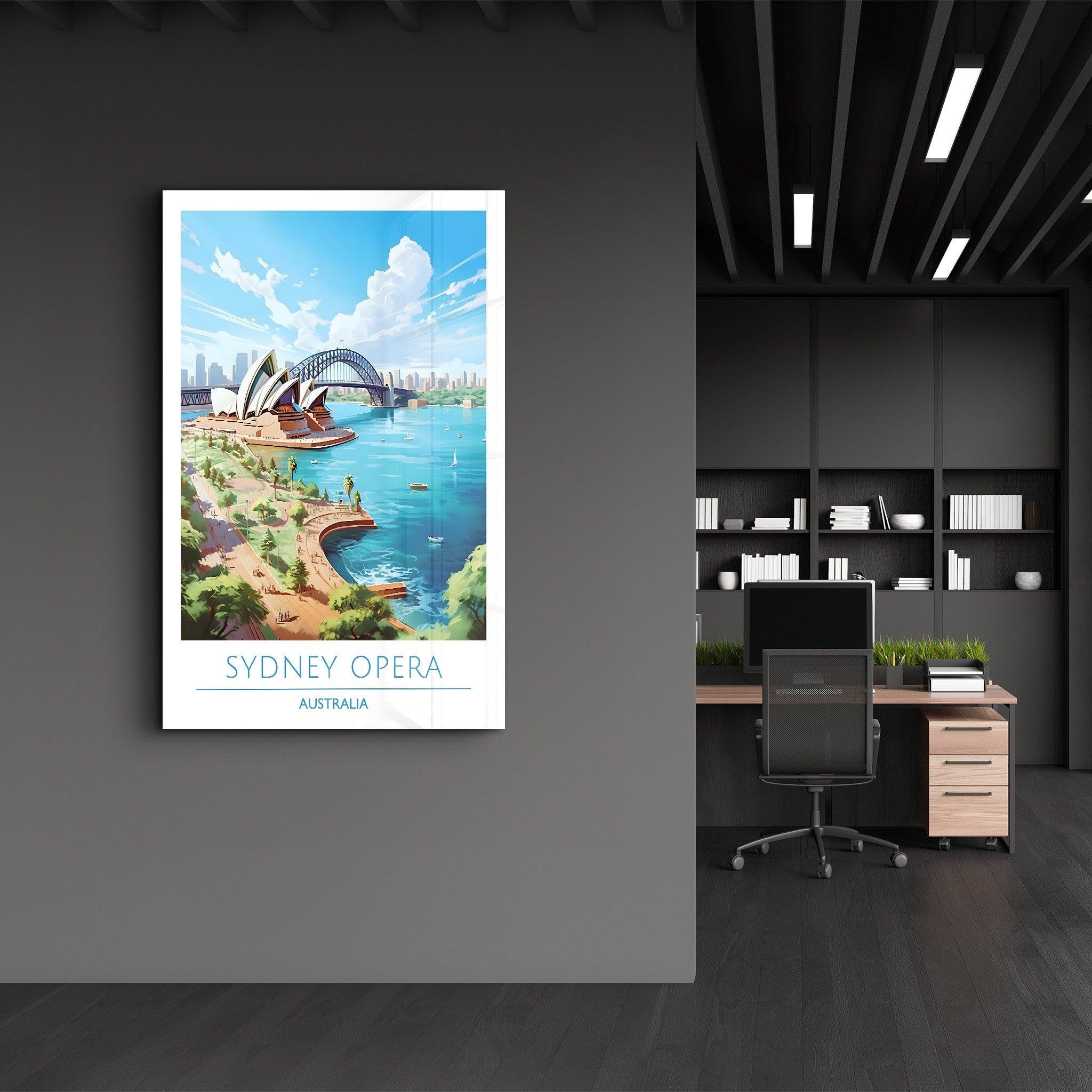 Sydney Opera Australia-Travel Posters | Glass Wall Art - Artdesigna