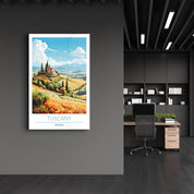 Tuscany France-Travel Posters | Glass Wall Art - Artdesigna