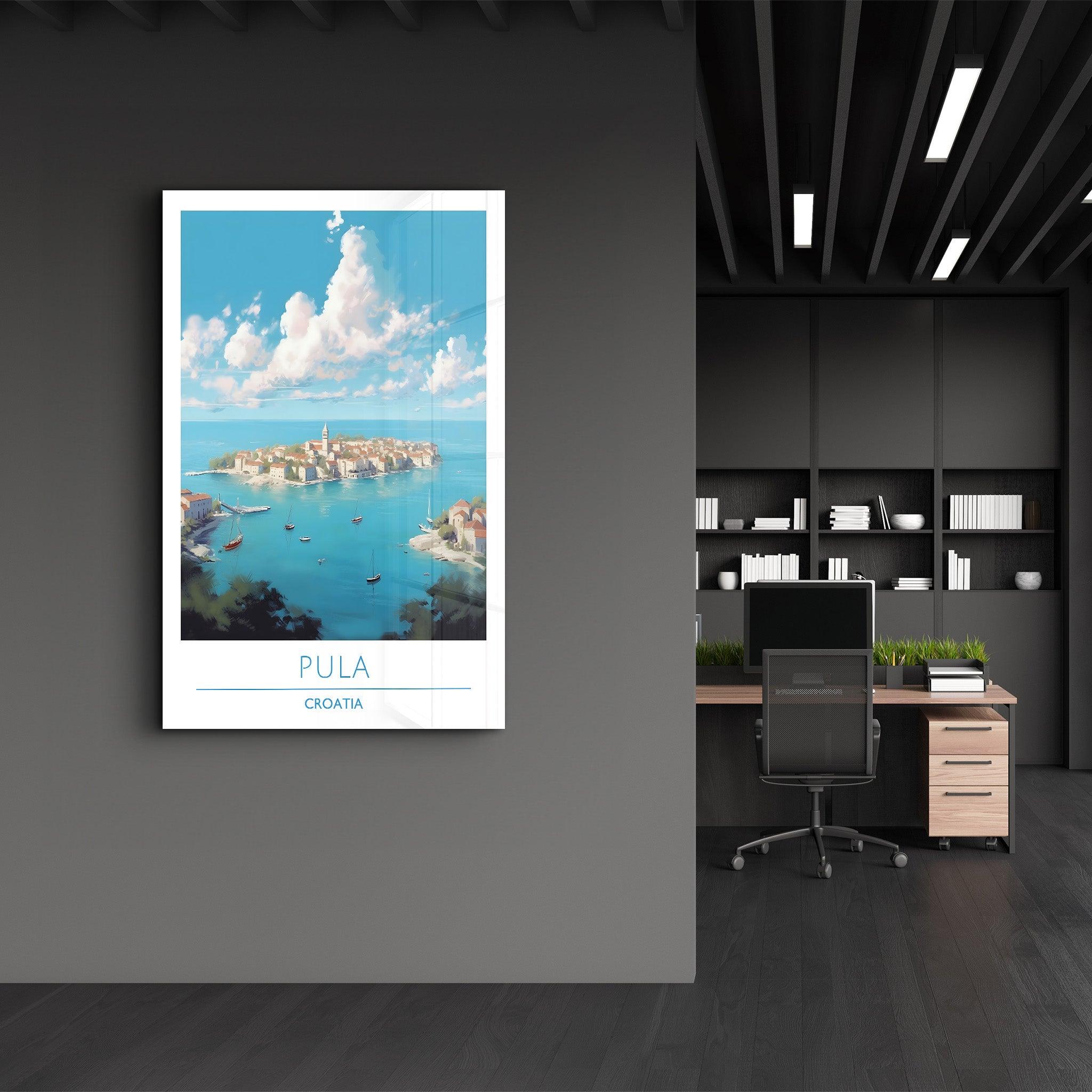 Pula Croatia-Travel Posters | Glass Wall Art - Artdesigna