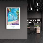 Dubai UAE-Travel Posters | Glass Wall Art - Artdesigna