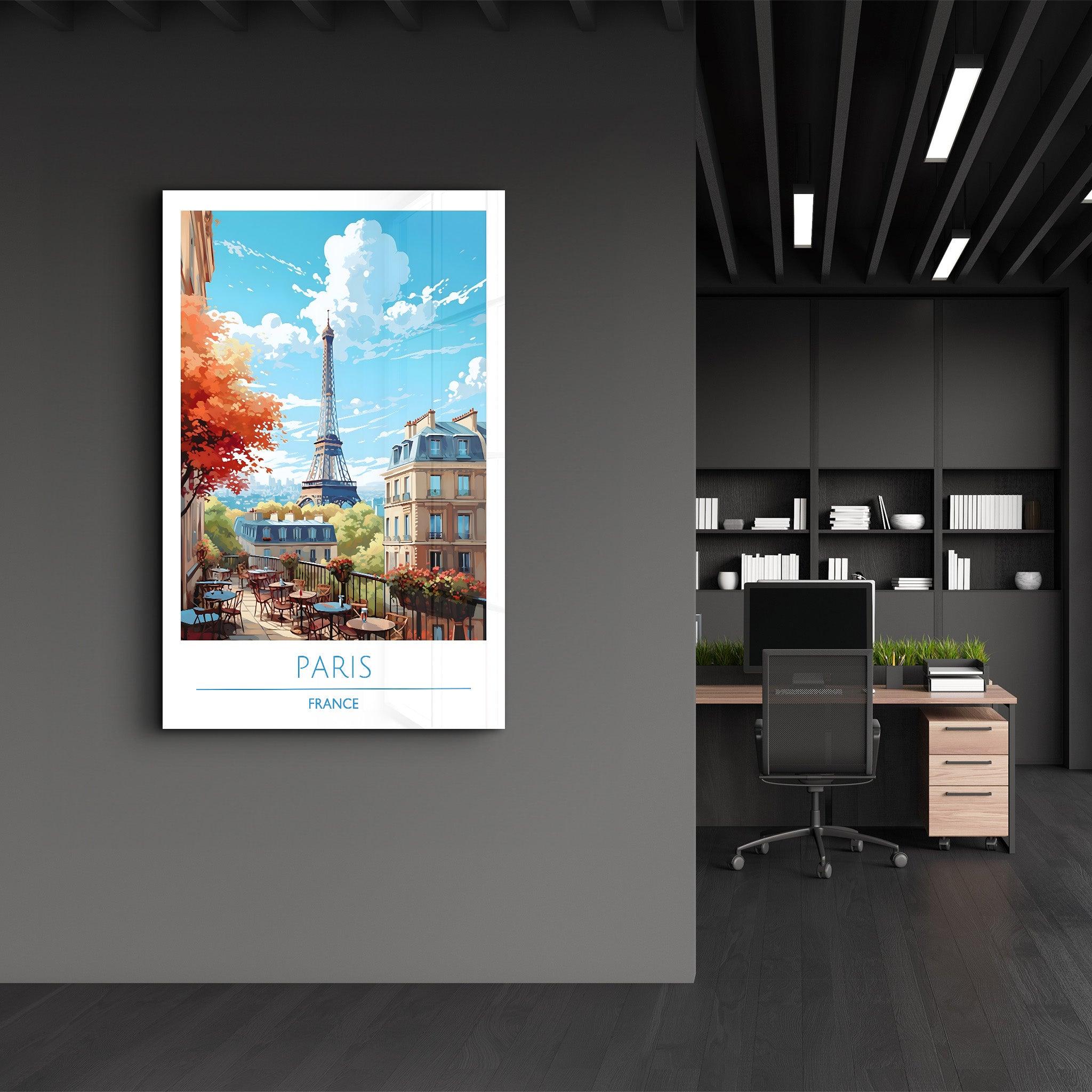 Paris France 3-Travel Posters | Glass Wall Art - Artdesigna