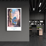 Istanbul Turkey 2-Travel Posters | Glass Wall Art - Artdesigna