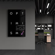 Optimism - Glass Wall Art - Artdesigna