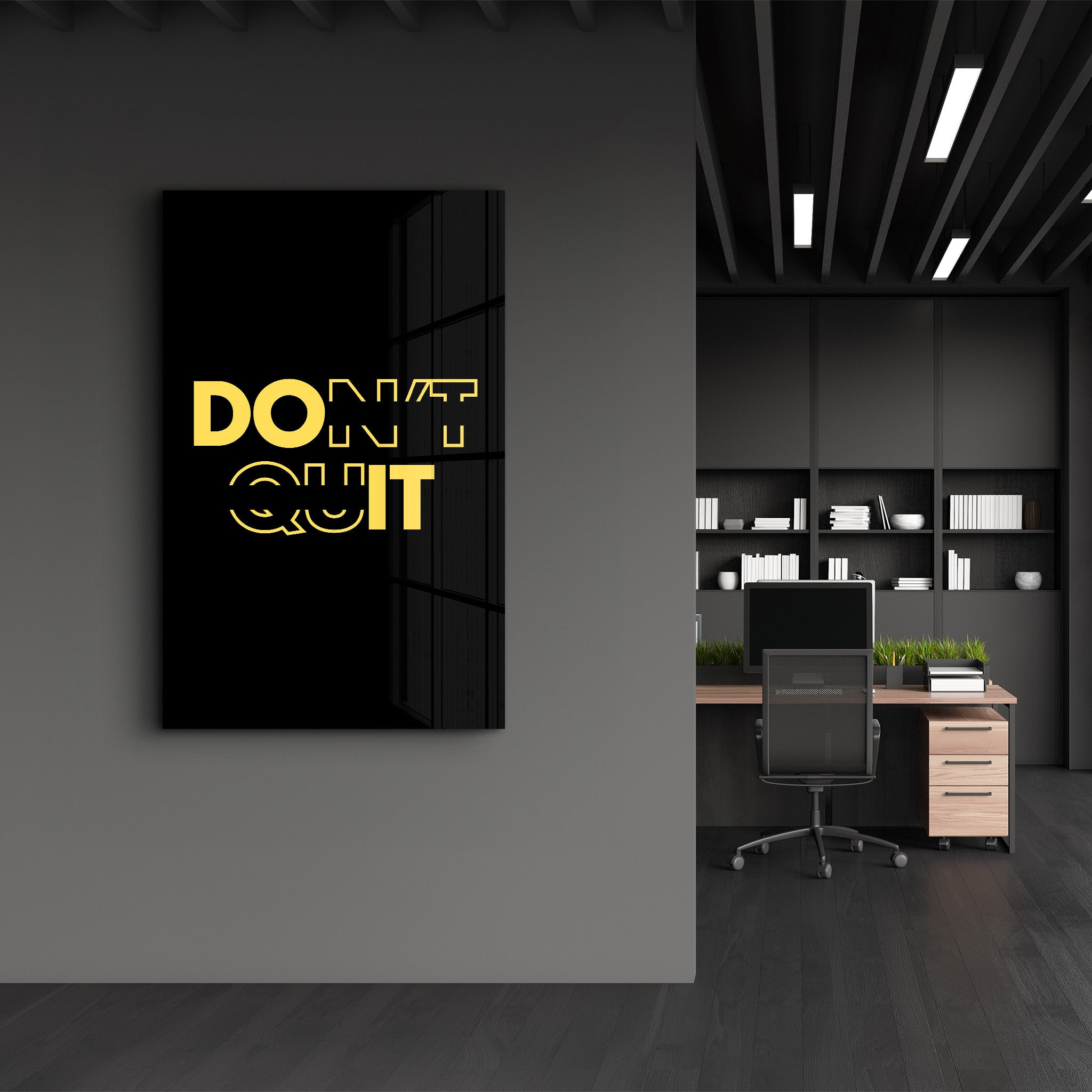 Don't Quit and Do It V2 | Motivational Glass Wall Art - Artdesigna