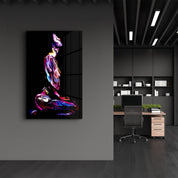 Yoga | Glass Wall Art - Artdesigna