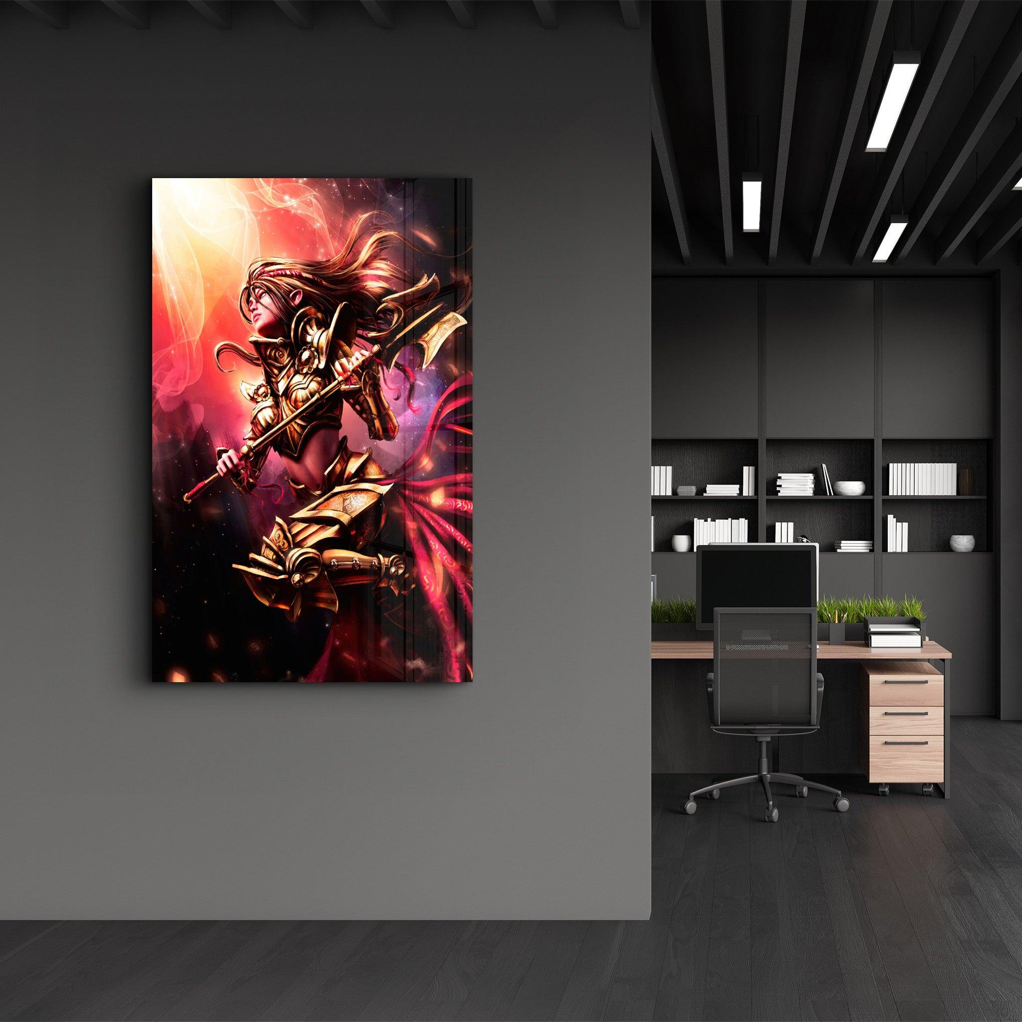 The Warrior | Glass Wall Art - Artdesigna