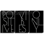 ・"Positive Vibes Only - Trio"・Glass Wall Art - ArtDesigna Glass Printing Wall Art