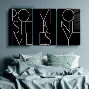 ・"Positive Vibes Only - Trio"・Glass Wall Art - ArtDesigna Glass Printing Wall Art