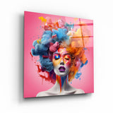 ."Cotton Candy". Designers Collection Glass Wall Art