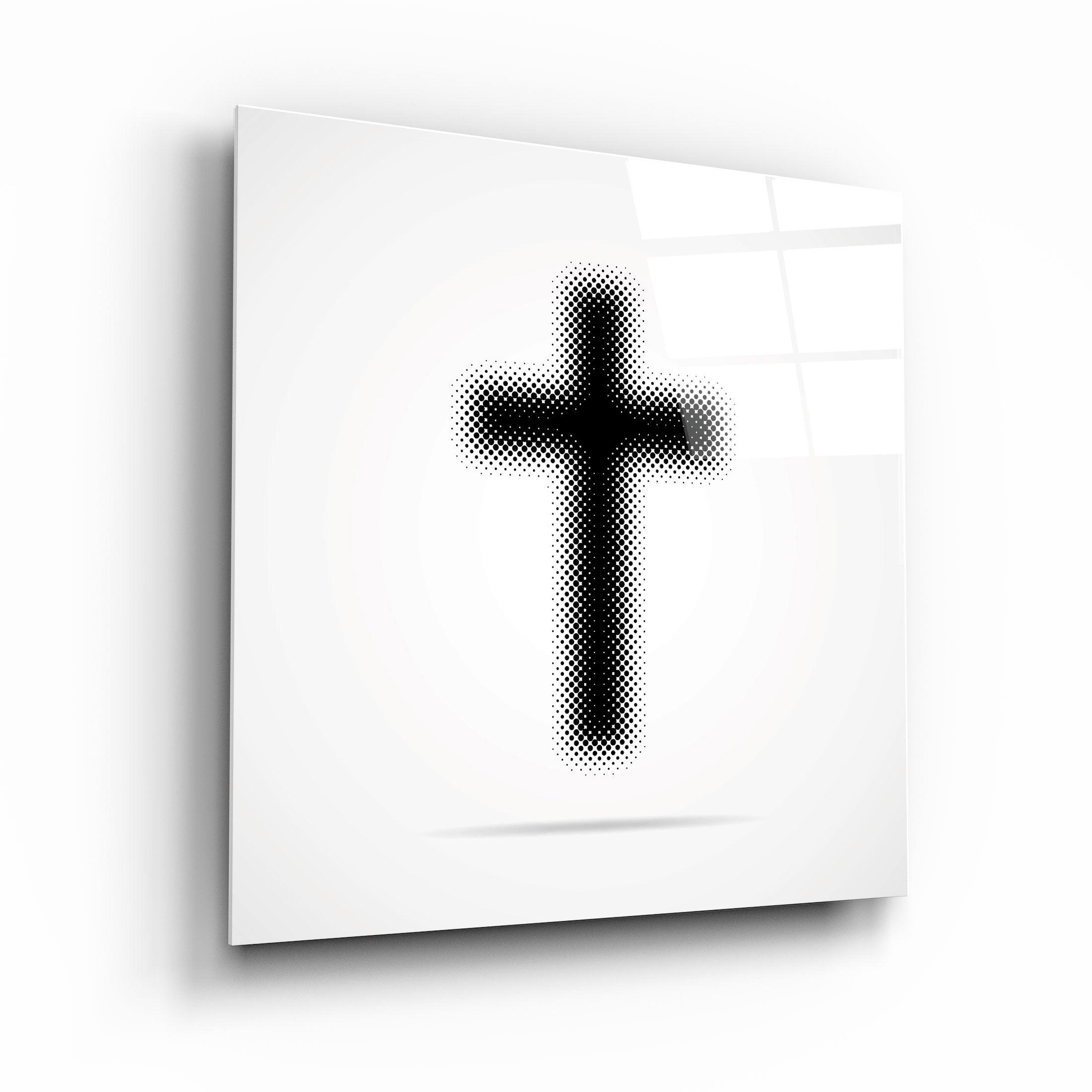 ."Dotted Cross". Designers Collection Glass Wall Art - ArtDesigna Glass Printing Wall Art